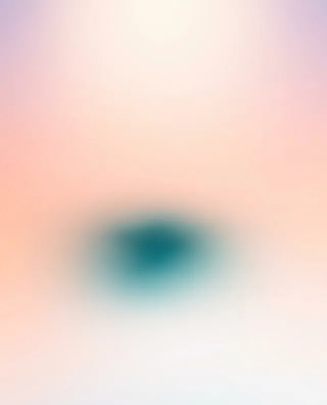 A soft, abstract illustration featuring a blurred teal shape at its center, set against a gradient of pastel hues that evoke a calming mood. The visual style emphasizes minimalism and serenity.